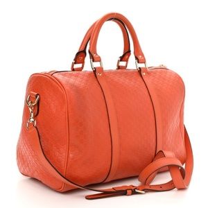 NEW! Microguccissima Medium Joy Boston Sun Orange